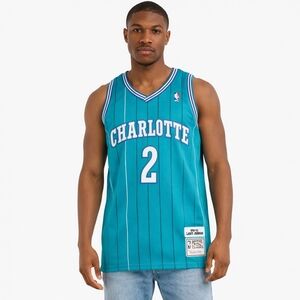 Mitchell & Ness Larry Johnson Charlotte Hornets 1991-92 Throwback Jersey NWT